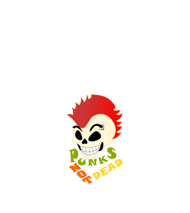 Punks Not Dead minta fekete pólón