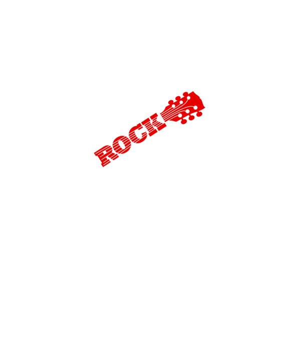 Rock gitárnyak minta fekete pólón