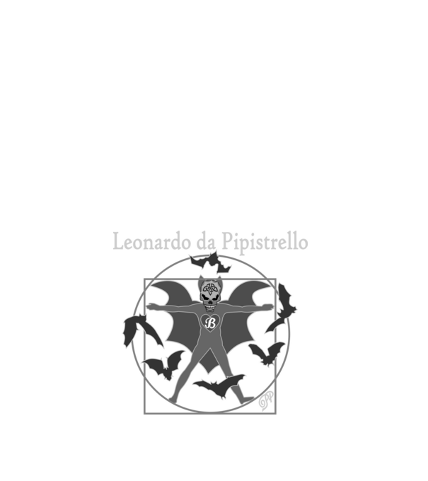 Leonardo Denevér Anatómia minta fehér pólón