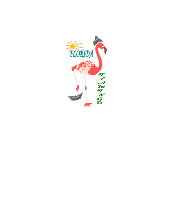 Flamingó minta szürke pólón
