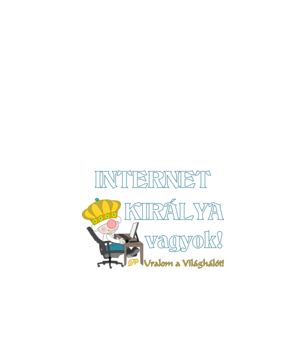 Internet Királya Manó minta királykék pólón