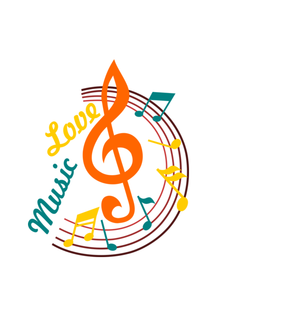 Love Music minta fekete pólón