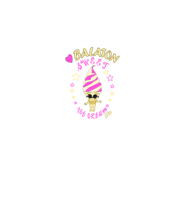 Balaton és Fagyi minta fekete pólón