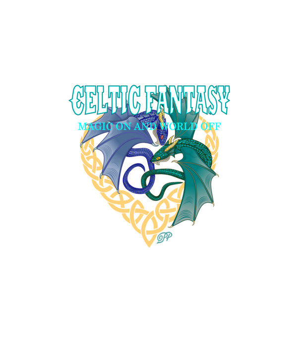 Celtic Dragon Fantasy minta fehér pólón
