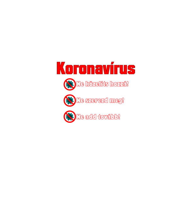 Koronavírus minta farmerkék pólón