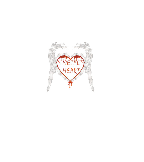 Metal Heart minta fekete pólón