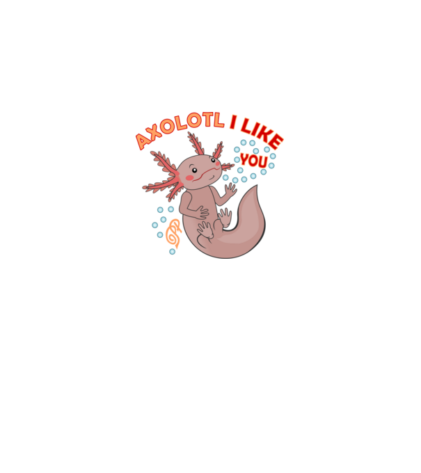 Kedvelt Axolotl minta fehér pólón