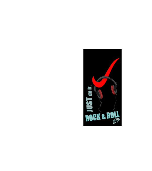 Csak csináld Rock & Roll Telefontok minta neonsárga pólón
