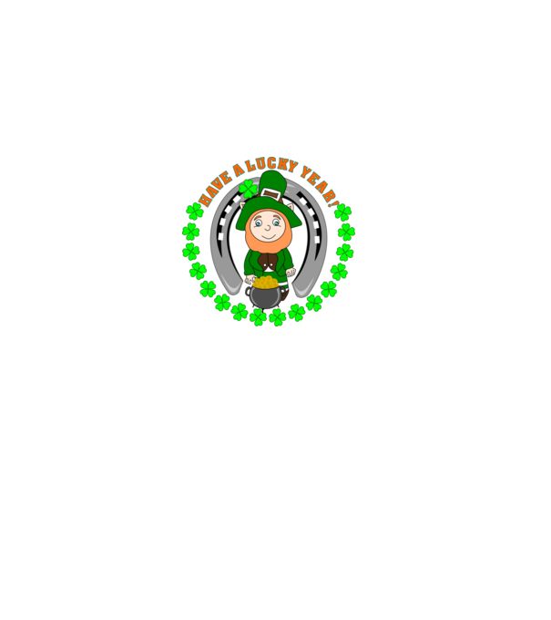 Leprechaun Lucky Year minta sötétkék pólón
