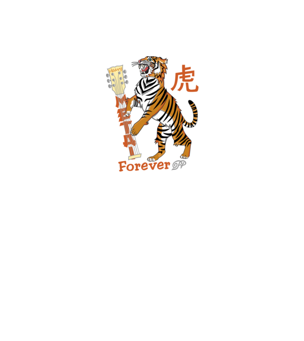 Tigris Metal minta fekete pólón
