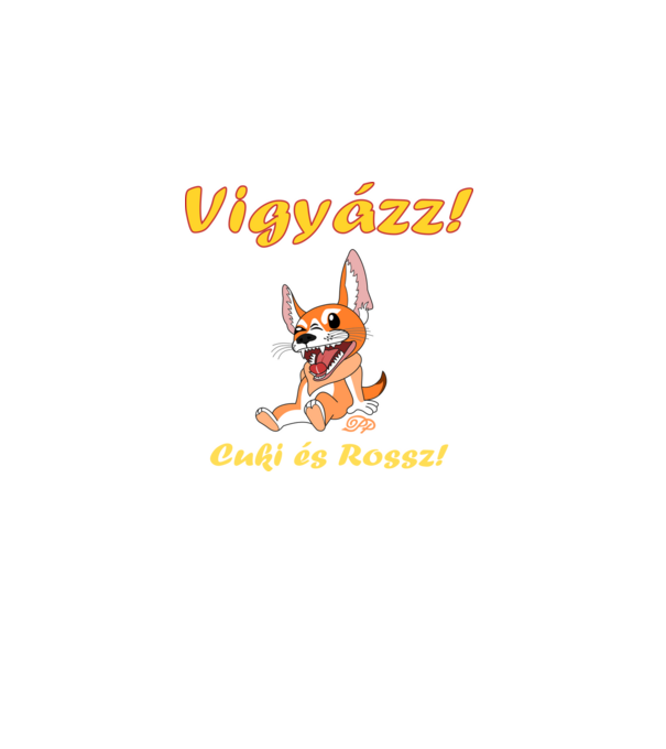 Cuki és Rossz minta sötétkék pólón