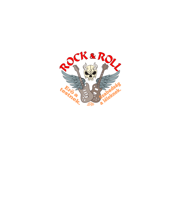Rock Erő Szabadság minta fekete pólón