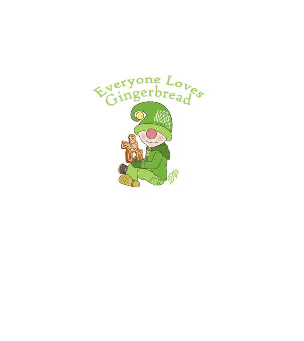 Everyone Loves Gingerbread minta dusty green pólón
