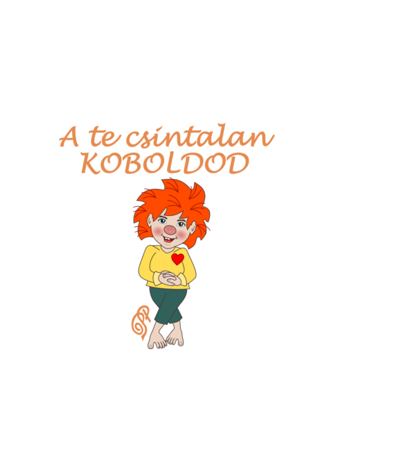 A te csintalan Koboldod Fiú minta fekete pólón