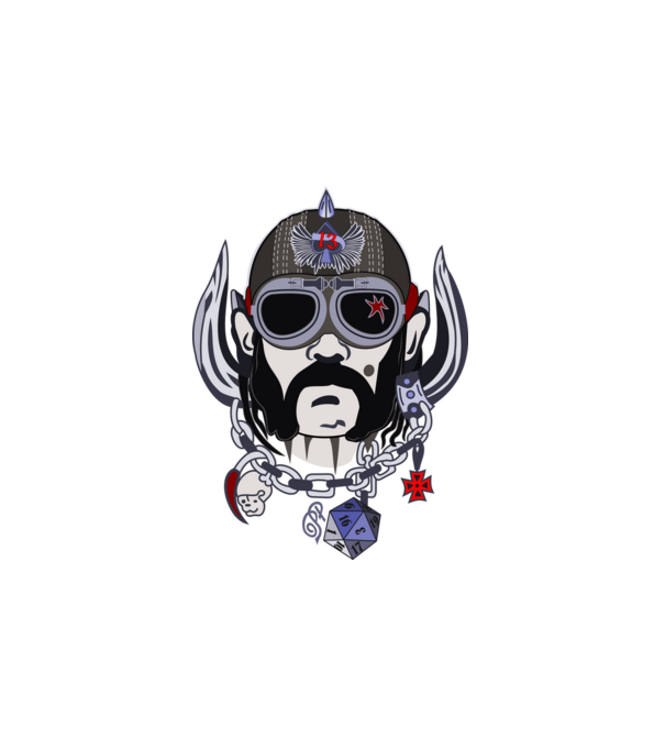 Lemmy Head minta fehér pólón