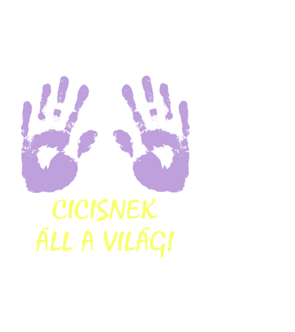 Cicisnek áll a világ! - átszínezhető minta fekete pólón
