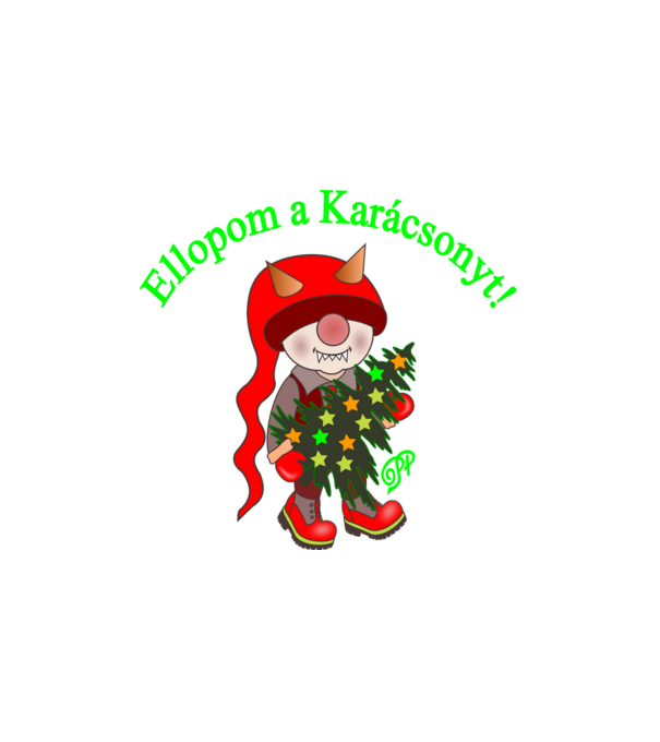 Ellopom a Karácsonyt minta fehér pólón