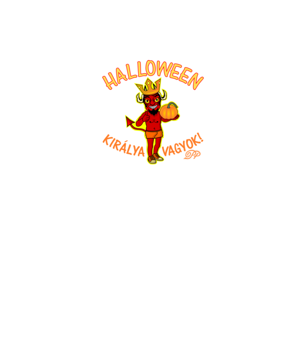 Halloween Királya minta farmerkék pólón