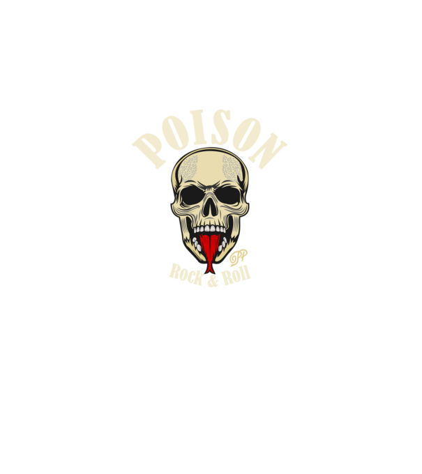 Poison Rock and Roll minta fekete pólón