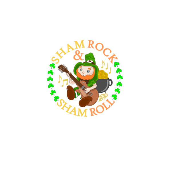 Lóhere Rock Szerencsehozó Ír Kobold minta türkiz pólón