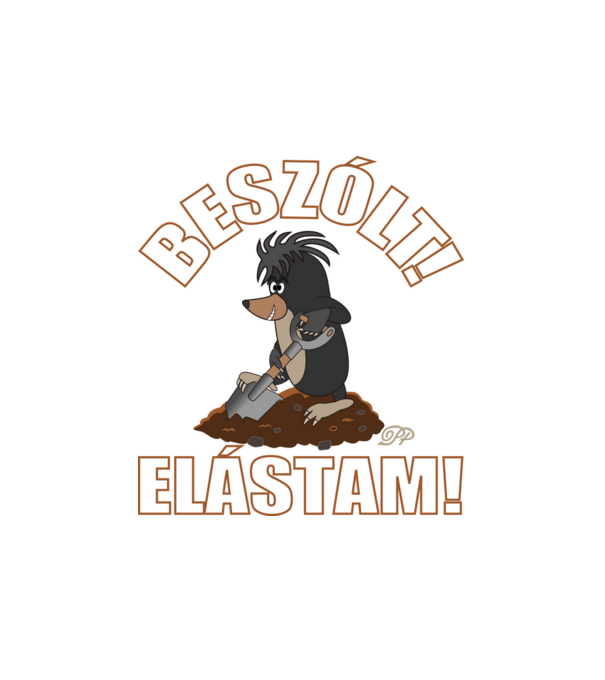 Beszólt Elástam Retró minta fehér pólón
