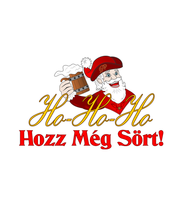 Hozz Még Sört minta fehér pólón