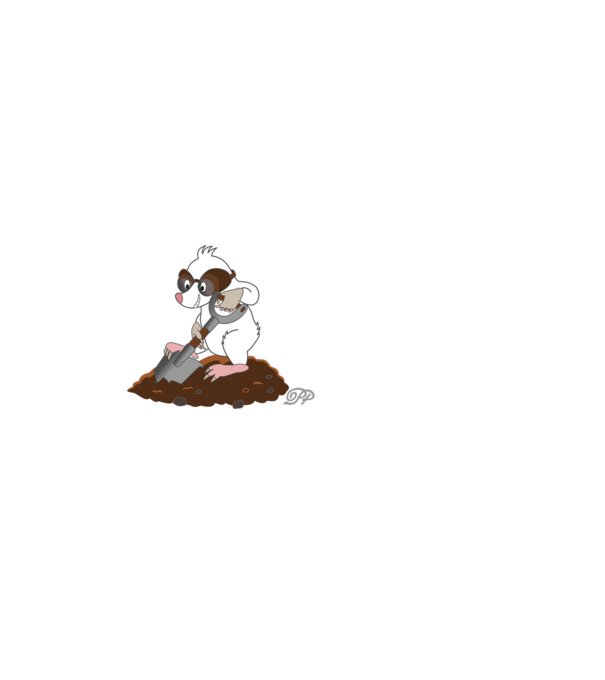Sötétség Elhárítása -Fehér Vakond minta fekete pólón