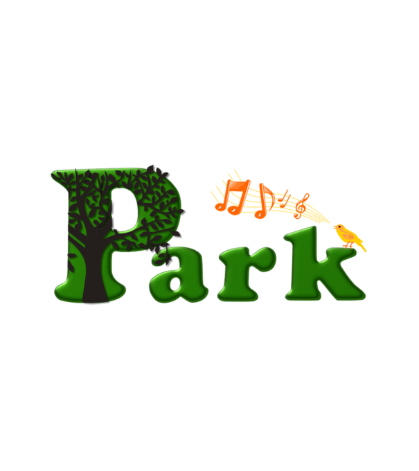 Park logó sárga madárral minta fehér pólón