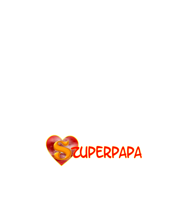 Szuperpapa Szívvel minta fehér pólón