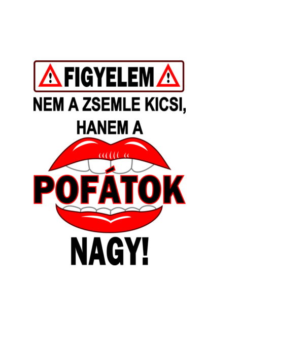 A pofátok nagy minta fekete pólón