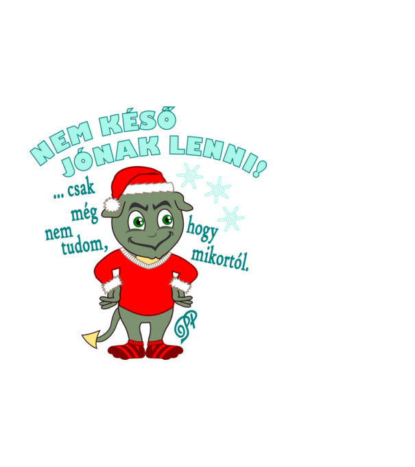 Jóságos Grincs minta fekete pólón