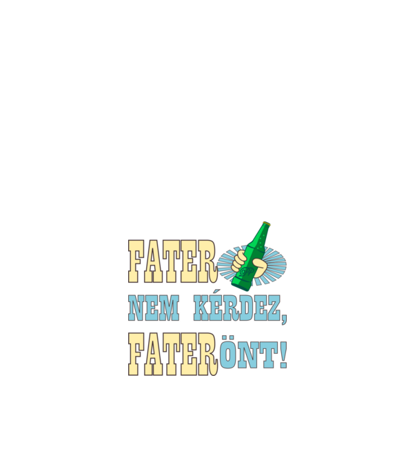 Fater Önt minta fehér pólón