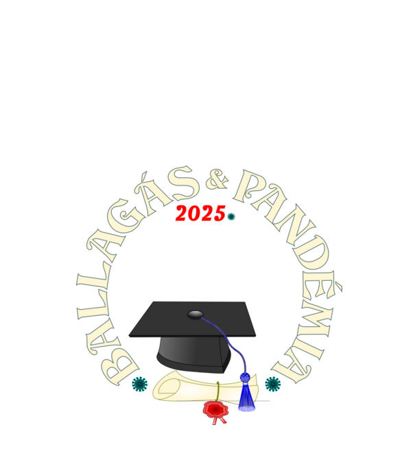 Ballagás és Pandémia Sapkás fehér szöveggel minta fekete pólón