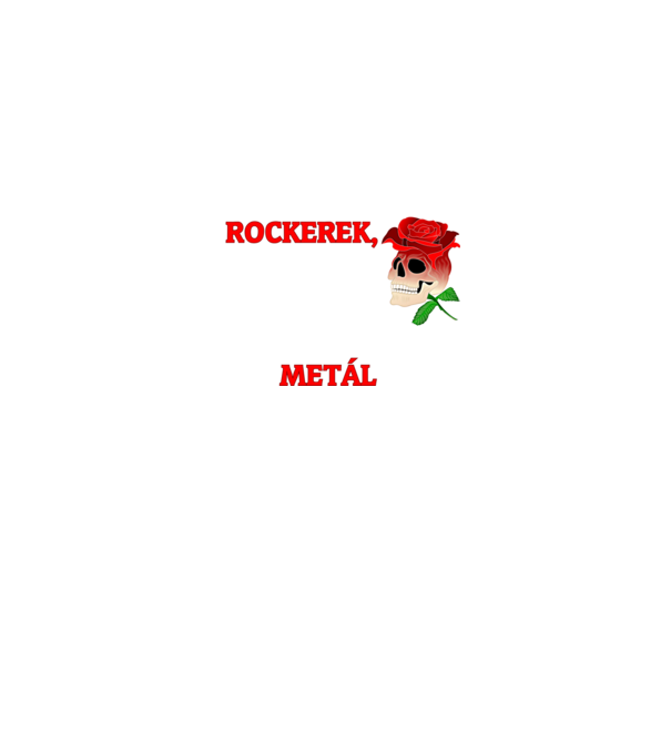 Rocker Metál minta fekete pólón