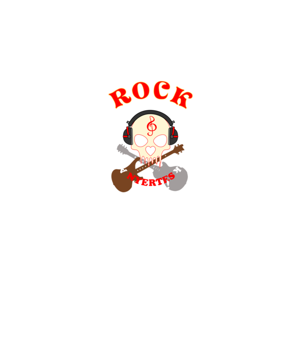 Nyerő Rocker minta fekete pólón