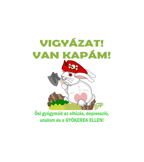 Vigyázat Kapa az ősi gyógymód minta fehér pólón