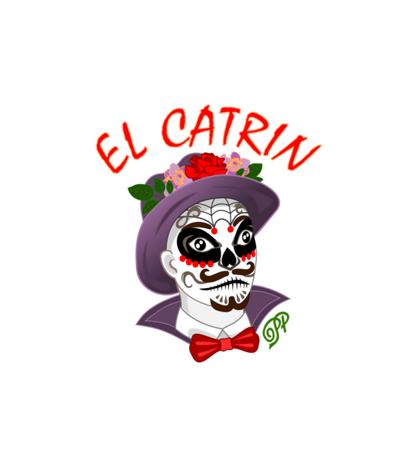El Catrin minta fehér pólón