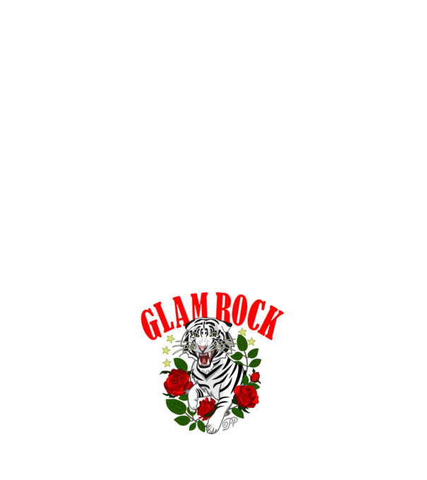 Glam Rock Tiger minta zöld pólón