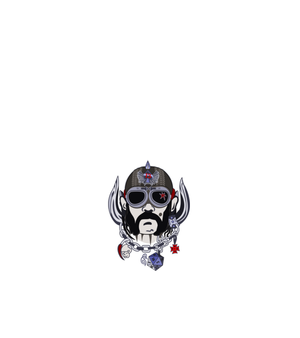 Lemmy Head minta fehér pólón
