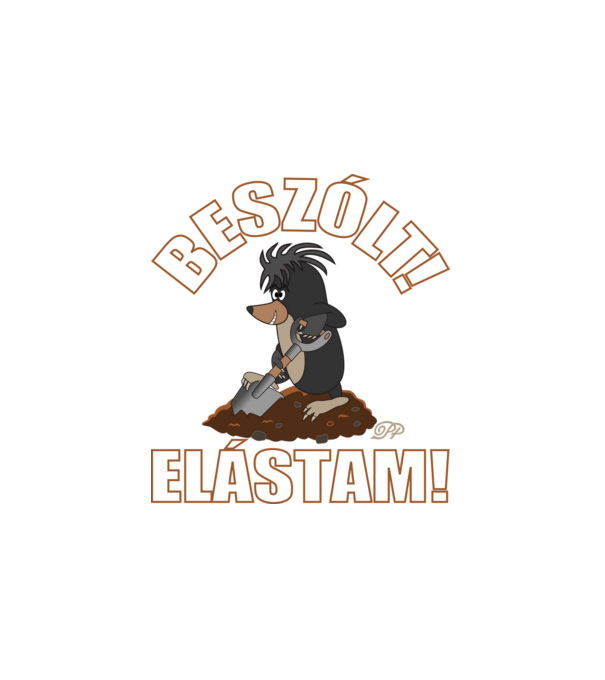 Beszólt Elástam Retró minta fehér pólón