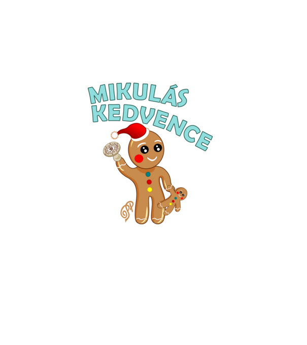 Mikulás Kedvence minta sötétkék pólón