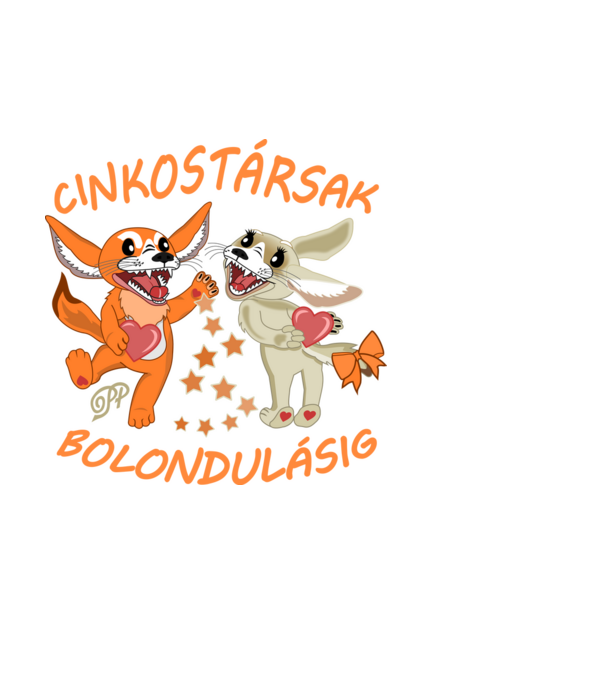 Sivatagi Róka Cinkosok minta fehér pólón