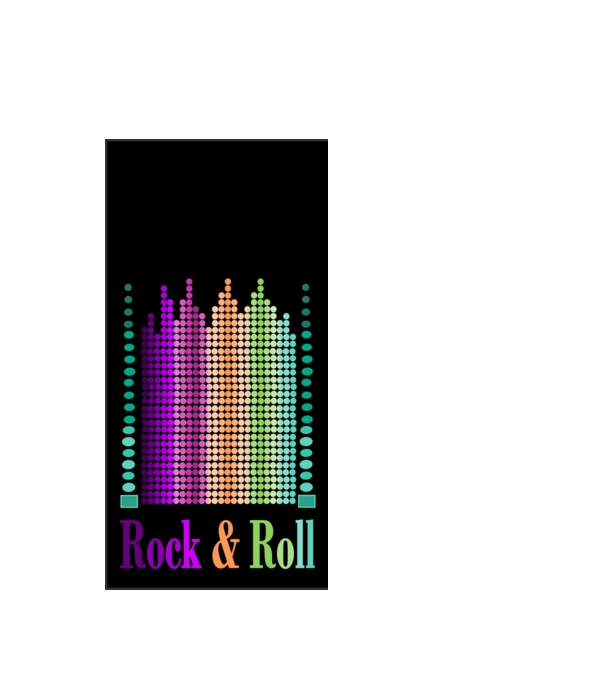 Rock and roll equalizer Telefontok minta fehér pólón