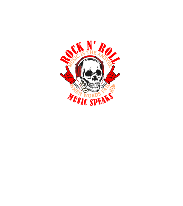 Beszédes Rock and Roll minta türkiz pólón