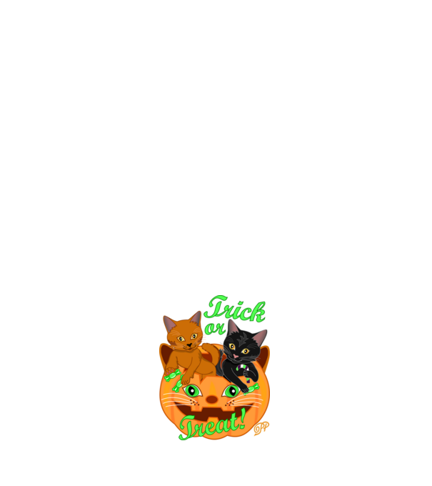 Trick or Treat Cicák minta fehér pólón