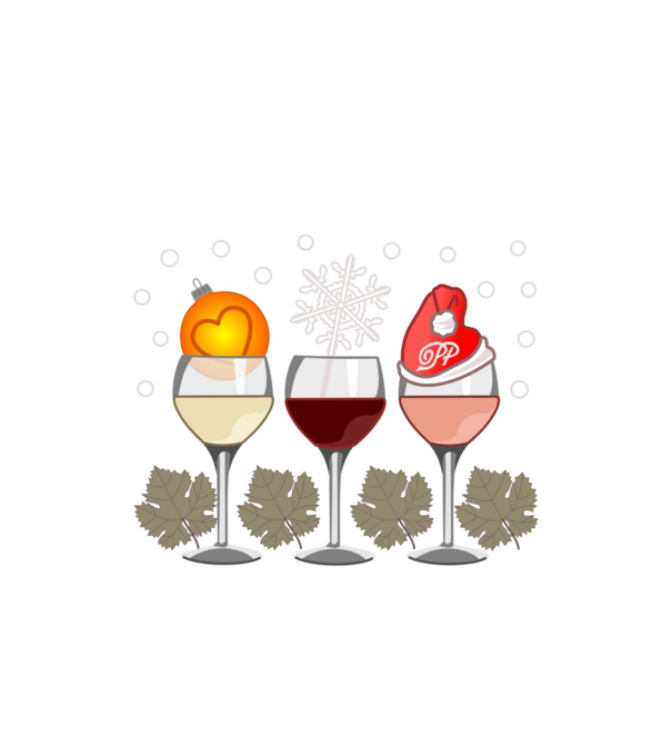 Fehér Borozós Karácsony minta fehér pólón
