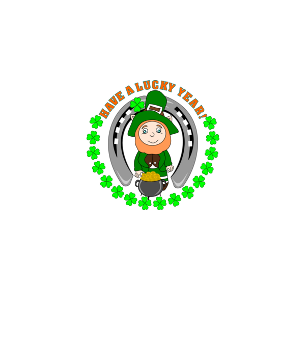 Leprechaun Lucky Year minta királykék pólón