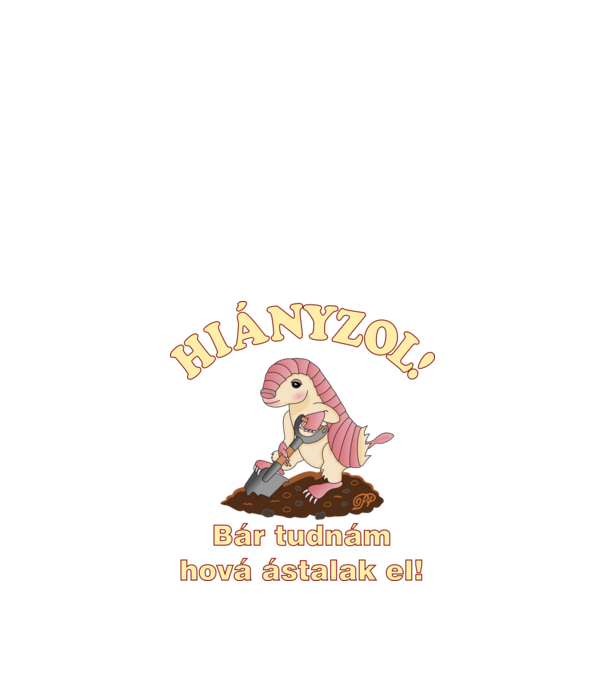 Ásó Tatu Hiányzol minta fekete pólón