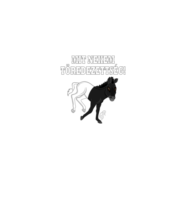Mit Nekem Töredezettség minta fekete pólón