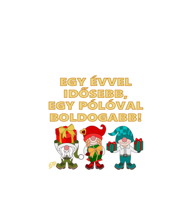 Pólós Manós Szülinap minta fehér pólón